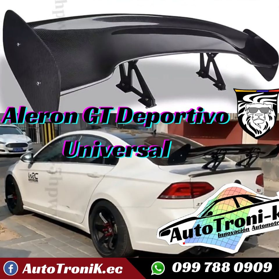 🔥 Alerón Deportivo GT 🏁 - Universal - Negro mate ✅