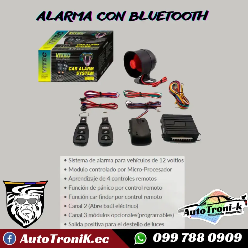 ALARMA UNIVERSAL CON BLUETOOTH