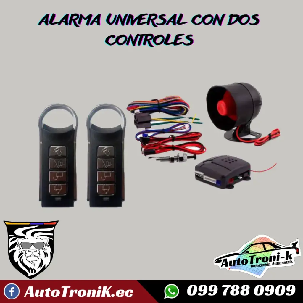 ALARMA UNIVERSAL CON DOS CONTROLES