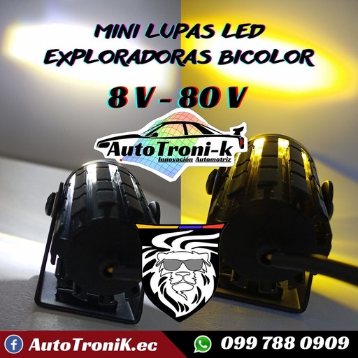 🔥 Mini Lupas Led Bicolor 01 ✅ Antiniebla 😎