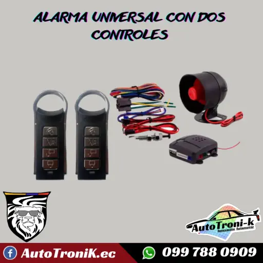 ALARMA UNIVERSAL CON DOS CONTROLES